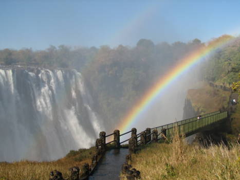 Victoria Falls (Botswana) - overal regenboogeffecten
