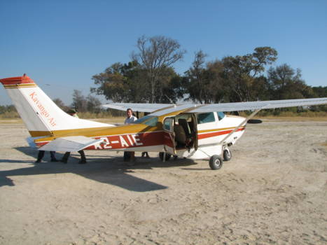 Okavango Delta - met een cessna de Delta in