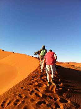 Sossusvlei - Een lange klim