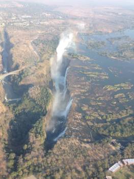 Victoria Falls (Botswana) - Victoria Falls vanuit helicopter