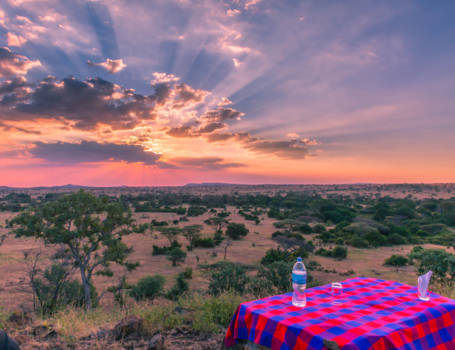 Tanzania - Zonsondergang in de Serengeti (Tanzania)