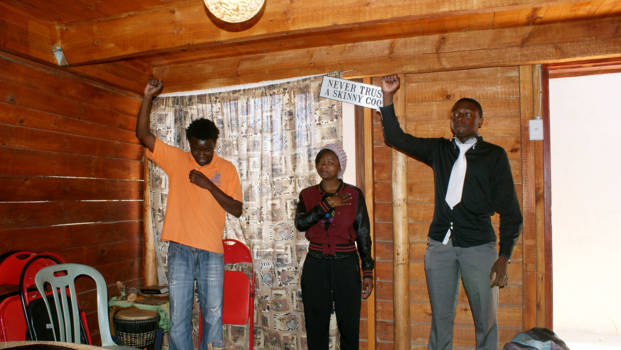 Namibië - Een prive optreden van het plaaselijke kerkkoor in Swakamund.