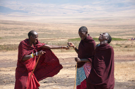 Ngorongoro krater - Masai fun!