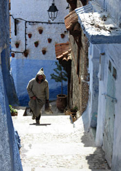 Chefchaouen - Smiling local in the blue city - Morocco