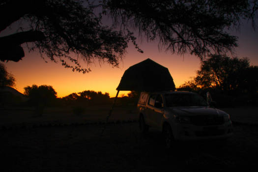 Namibië - sunset camping