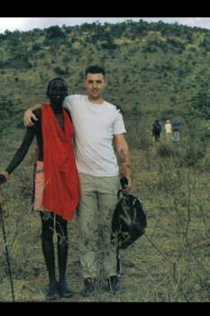 Kenia - Op de foto met mijn masai vriend