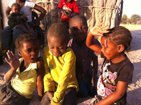 Namibië - Dringen om op de foto te mogen