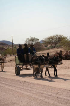 Namibië - Zo worden ook spullen vervoerd