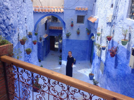Chefchaouen - Flowery bleu