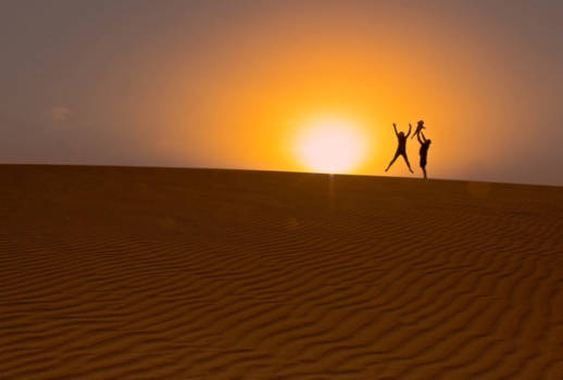 Marokko - Family Sunset @ the desert