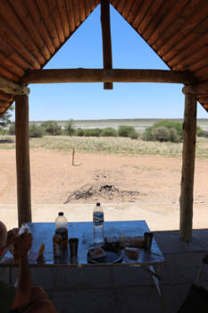 Botswana - Hier zaten wij toen de leeuwin voorbij kwam