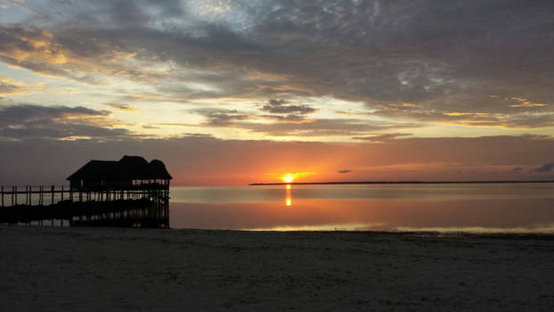 Stranden van Zanzibar - Orachtige zonsondergang