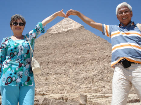 Egypte - Op de top van Pyramide......