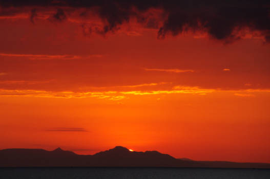 Malawimeer - Sunset above Lake Malawi