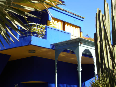 Marrakesh - BLAUWE HUIS IN DE MAJORELLE TUIN VAN YVES SAINT LAURENT