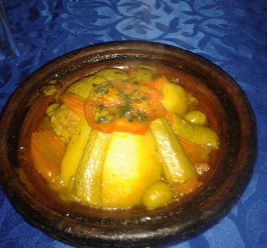 Marrakesh - Heerlijke maaltijd bereid in eenTa­ji­ne