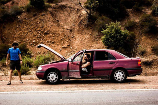 Marokko - autopech in de het Atlas gebergte