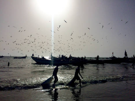 Senegambia - Vissers terugkerend van zee