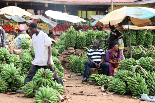 Oeganda - Lots of local markets and bananas as well