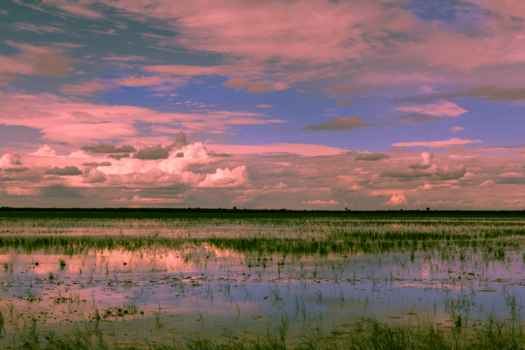 Etosha National Park - Nightfall over Fisher Pan