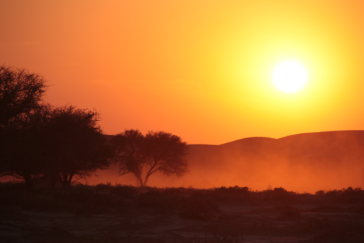 Sossusvlei - zonsopkomst in de Sesriemvlei
