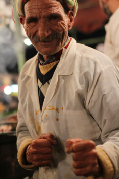 Marrakesh - Deze slager maakte bijna gehakt van me toen ik zei dat zijn merguez "wel oke" was