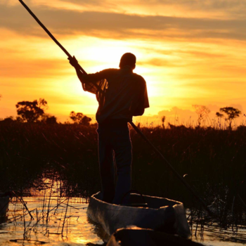 Okavango Delta - When the sun sets