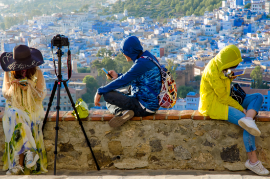 Chefchaouen - "Gelukkig hebben we de foto's nog..." (zonsondergang over Chefchaouen)