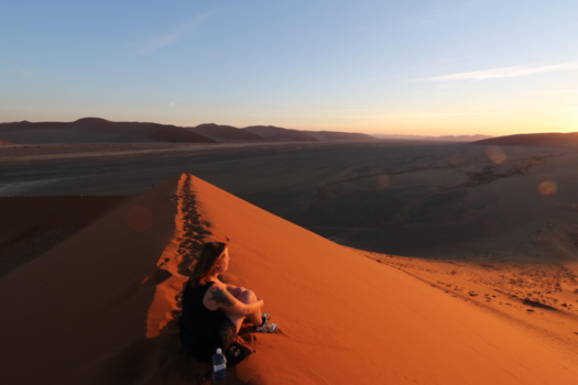 Sossusvlei - Sunrise on a red dunr