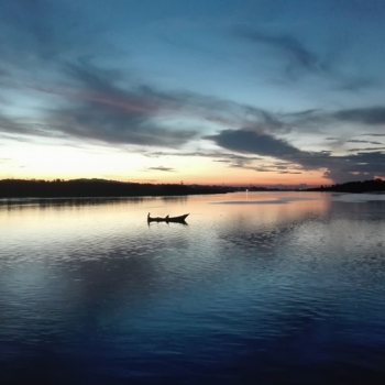 Oeganda - The fisherman and the sunset