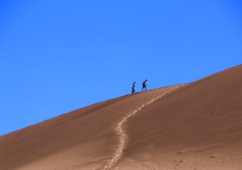 Namibië - We beklimmen duin 45 in de Sossusvlei