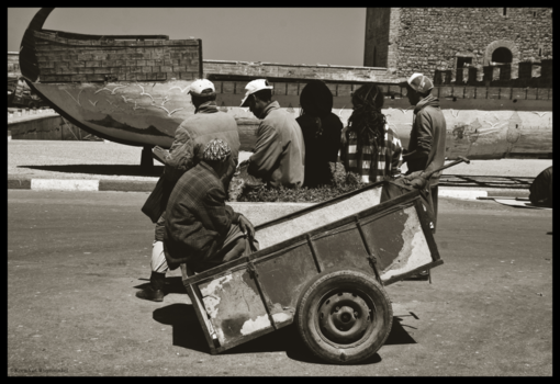 Essaouira - Vergadering in de haven van Essaouira.