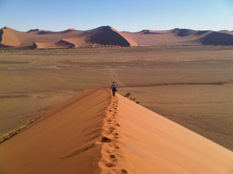 Namibië - On top of the world: op de duinen in Sossusvlei Namibië