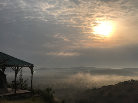 Oeganda - Sunrise at Lake Mburo Oeganda