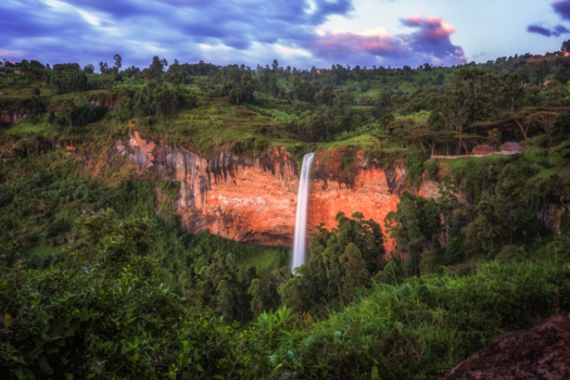 Sipi Falls - Grootste waterval Sipi Falls vanaf Sipi Falls Lodge