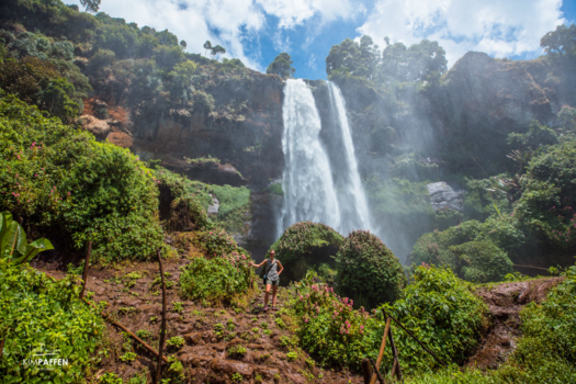 Sipi Falls - Uitzicht op de hoogste waterval van Sipi Falls