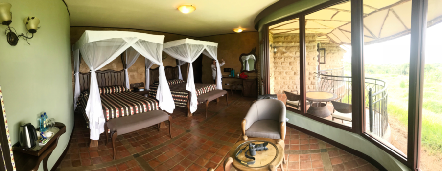 Kenia - voorbeeld van een middenklasse lodge ... groot en netjes genoeg?