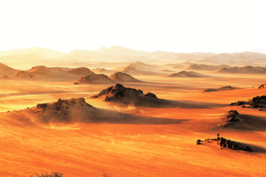 Namib-woestijn - Zonsondergang in de woestijn