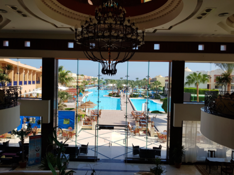 Egypte - Uitzicht vanuit de lounge.