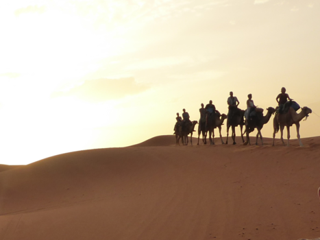 Rondreis Marokko koningssteden en zandduinen - Zonsopgang in de woestijn.