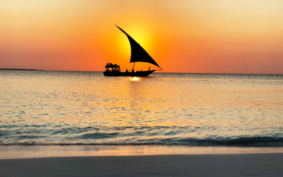 Stranden van Zanzibar - Sunset in Zanzibar