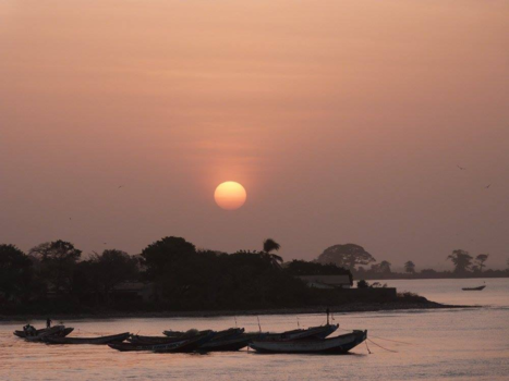 Gambia - Sunset at the Gambia