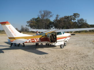 Okavango Delta - met een cessna de Delta in
