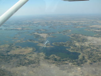 Okavango Delta - vanuit de lucht een prachtig overzicht