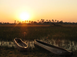 Okavango Delta - als de avond valt...