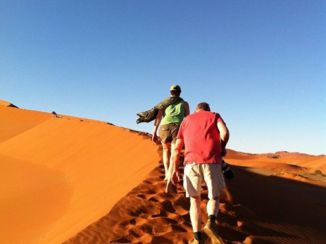 Sossusvlei - Een lange klim
