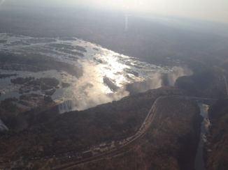 Victoria Falls (Botswana) - Victoria Falls vanuit helicopter