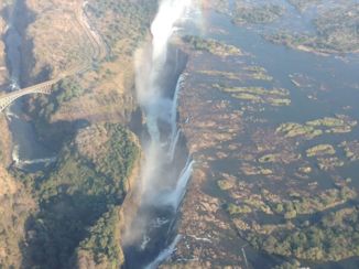 Victoria Falls (Botswana) - Victoria Falls vanuit helicopter