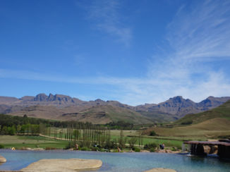 Drakensberge - Uitzicht vanuit zwembad