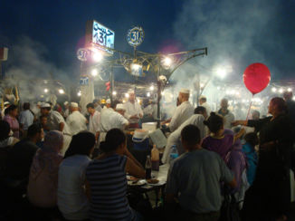 Marrakesh - eetgelegenheid in de avonduren